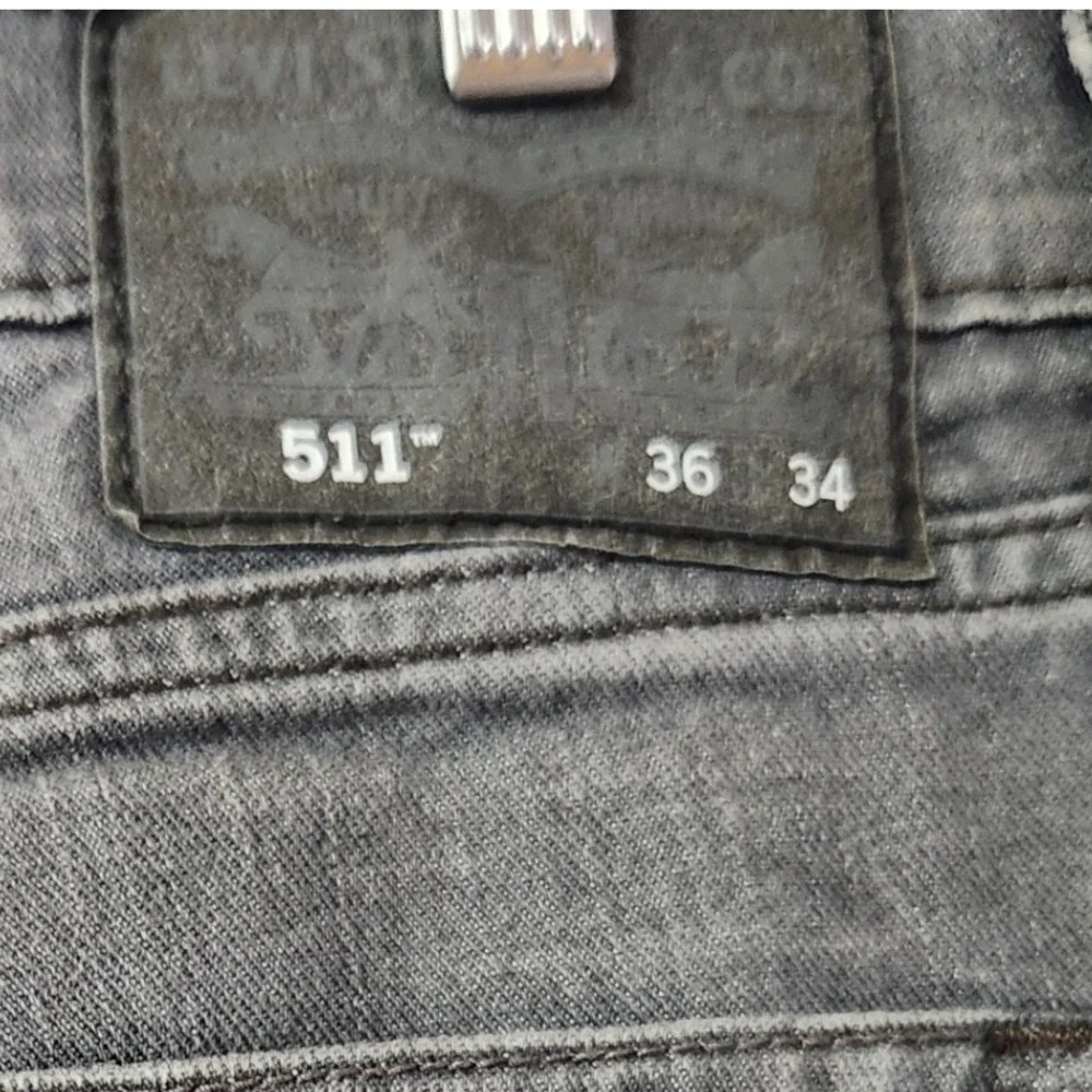 Levi's 511‎ Black denim 36x34 Mens Slim Fit Jeans